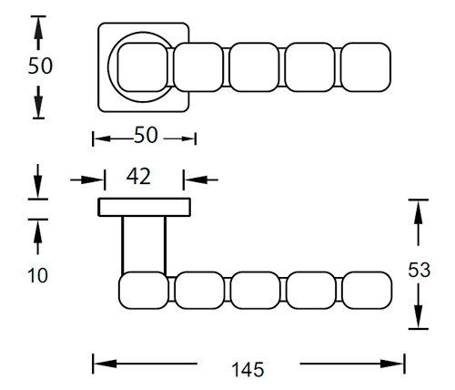 Ручка дверная ARCHIE SILLUR Arco C202 P.CHR0ME хром