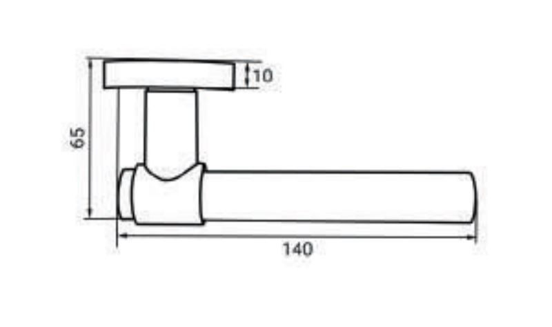 Ручка дверная RENZ INDH 318-06 B Асти черный