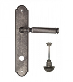Дверная ручка на планке Fratelli Cattini ENCIA WC-2 PL257-IA античное серебро