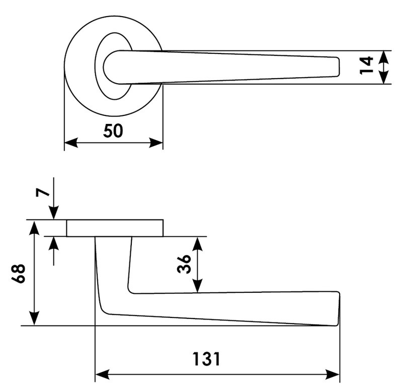 Ручка дверная MORELLI LUXURY THE FORCE R5 NERO Черный