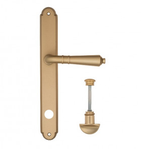 Дверная ручка на планке Fratelli Cattini TOSCANA WC-2 PL01-BS матовая латунь