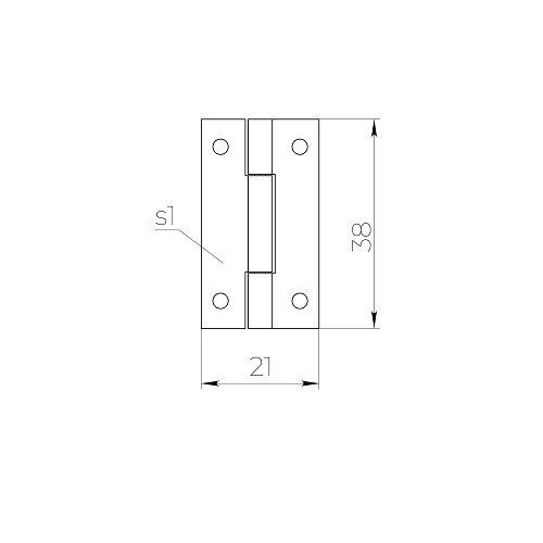 Петля карточная AJAX LM/IN22x35x1U YZN желтый цинк 2 шт