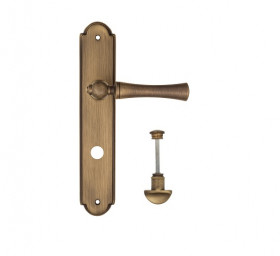 Дверная ручка на планке Fratelli Cattini FOGGIA WC-2 PL257-BY матовая бронза
