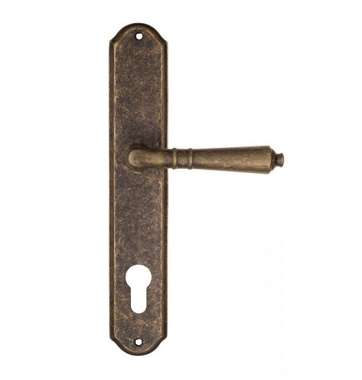 Дверная ручка на планке Fratelli Cattini TOSCANA CYL PL02-BA античная бронза