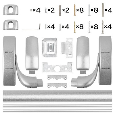 Ручка-штанга нажимная FUARO AP.1900B push-bar накладная для одно/двустворчатых профильных дверей SL серебро