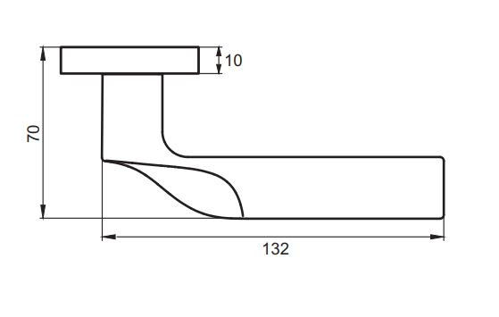 Ручка дверная RENZ INDH 98-02 MSN ЭННИО никель супер матовый