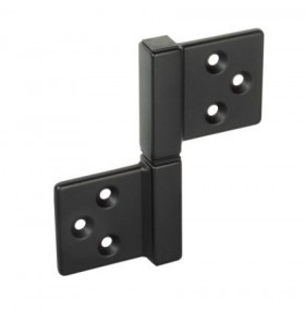 Петля карточная MORELLY CH-S 85X82 B с квадратной осью разобранная черный