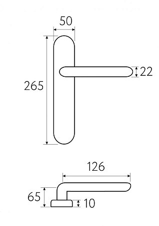 Дверная ручка на планке Fratelli Cattini ENCIA WC-2 PL257-NM матовый черный