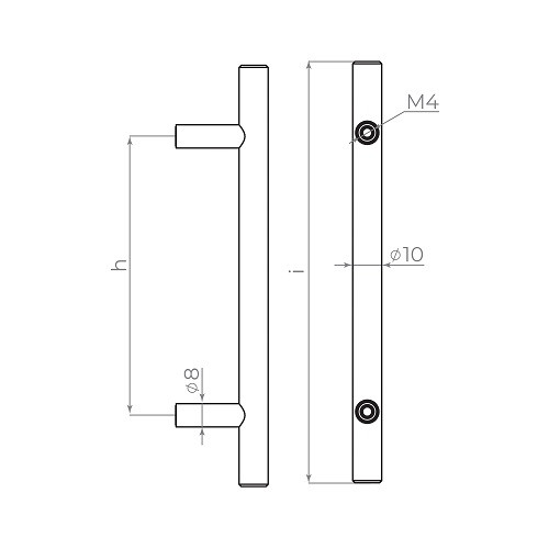 Ручка-скоба AJAX мебельная MB-H-005-160 мм BL черный