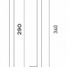 Ручка скоба Venezia EXA ZIG PL-X 340мм (290мм) матовый хром