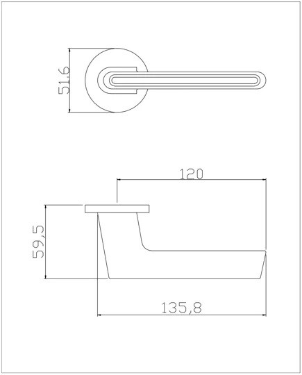 Ручка дверная ADDEN BAU RIVER S-486 GRAPHITE графит