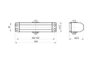 Доводчик дверной AJAX DCTR15-60 hold open AL алюминий