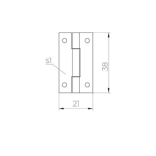 Петля карточная AJAX LM/IN22x35x1U ZN цинк 2 шт