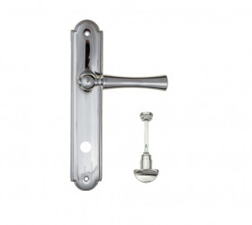Дверная ручка на планке Fratelli Cattini FOGGIA WC-2 PL257-CR полированный хром