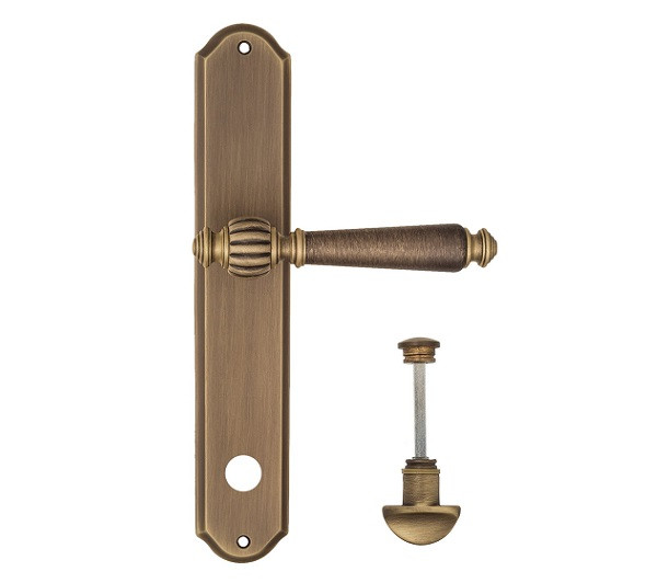 Дверная ручка на планке Fratelli Cattini MARANI WC-2 PL02-BY матовая бронза