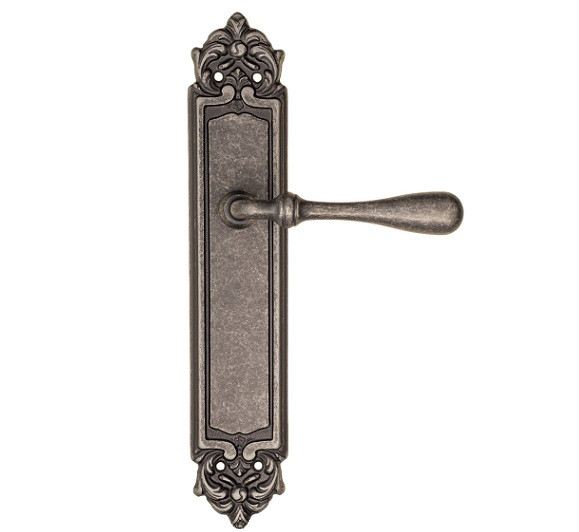 Дверная ручка на планке Fratelli Cattini RETRO PL96-IA античное серебро