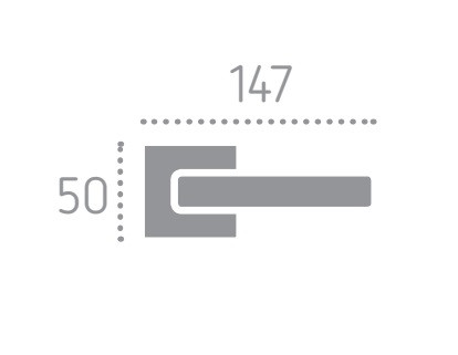 Ручка дверная FADEX FORME 215 NAXOS Затемненная бронза FIXA