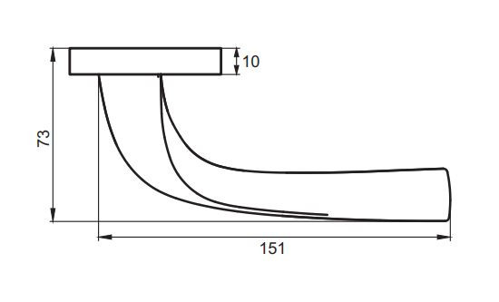 Ручка дверная RENZ INDH 99-12 MSN АНТОНИО никель супер матовый