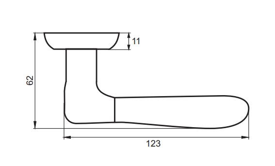 Ручка дверная PUERTO INAL 515-08 BN/SN Панини черный никель/никель матовый