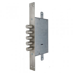 Замок врезной сувальдный МЕТТЭМ ЗВ8 341.1.1 с тягами 5 кл. ключ 60 мм