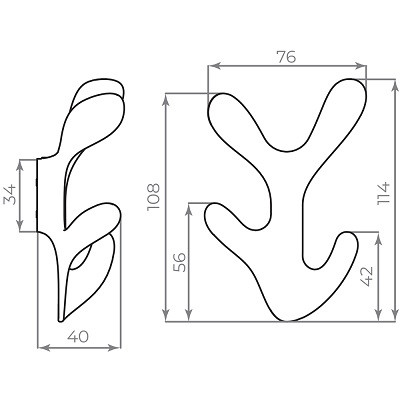 Крючок настенный AJAX MB-LM/K-005 SN матовый никель