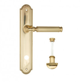 Дверная ручка на планке Fratelli Cattini ENCIA WC-2 PL257-OLV полированная латунь