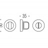 Завертка сантехническая COLOMBO CD49BZG6G-OL полированная латунь