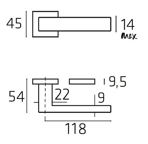 Ручка дверная Venezia Unique BIBLO матовый хром / черный