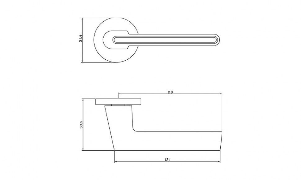 Ручка дверная ADDEN BAU RIVER S-486 CHROME / WHITE хром/белый