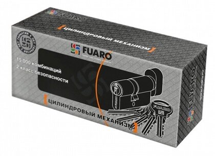 Цилиндровый механизм с вертушкой FUARO R602/100 mm (45+10+45) CP хром 5 кл