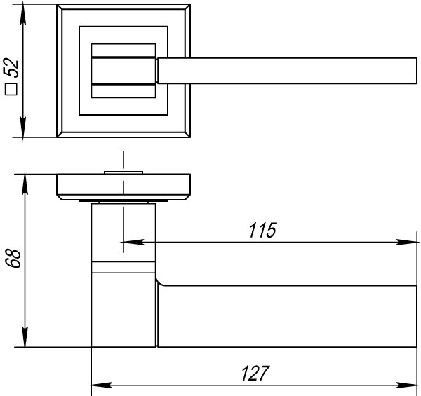 Ручка дверная PUNTO TECH QL SN/CP-3 матовый никель/хром