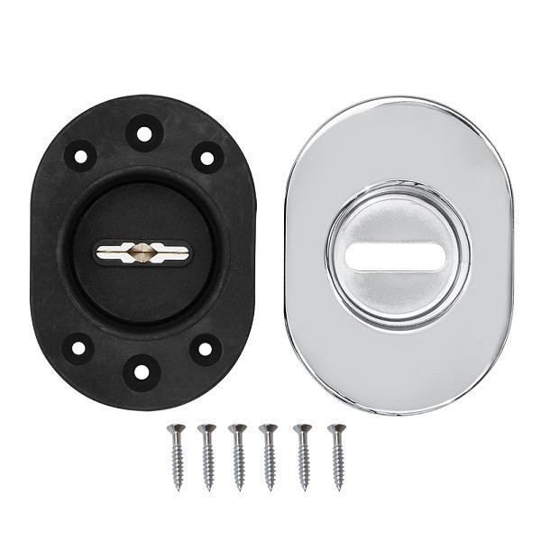 Накладка декоративная на сувальдный замок FUARO ESC.S-auto.RLR/U/R.477 CP-8 хром 1 шт