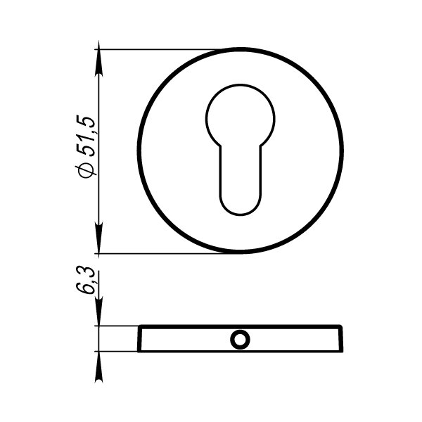 Накладка на цилиндр ARMADILLO CYLINDER ET URS BPVD-77 Вороненый никель