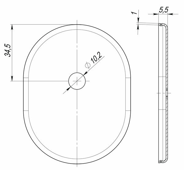 Накладка декоративная под шток FUARO ESC 474 СP ХРОМ