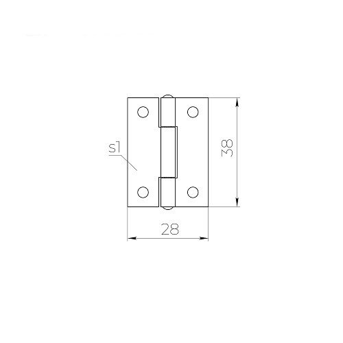 Петля карточная AJAX LM/IN30x40x1U ZN цинк 2 шт
