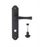 Дверная ручка на планке Fratelli Cattini FOGGIA WC-2 PL257-NM матовый черный