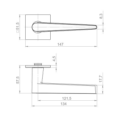 Ручка дверная ARMADILLO K.YM.GELATO AC-9 медь