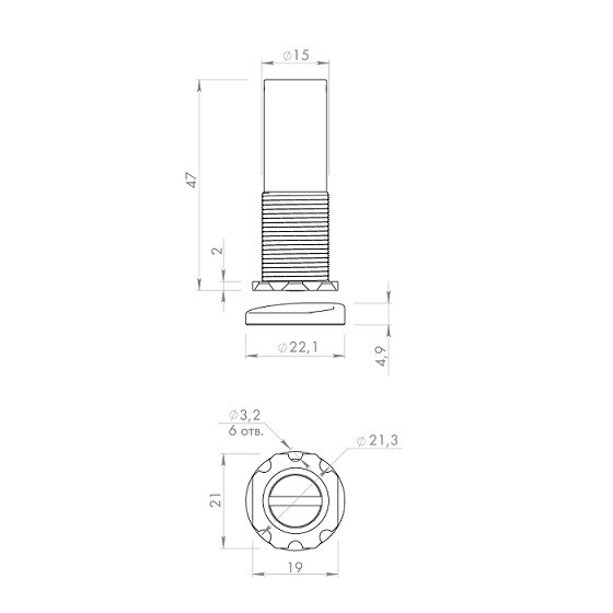Ограничитель дверной скрытый ARMADILLO MAX INOX