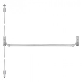 Ручка-штанга нажимная FUARO AP.1900C push-bar с тягами для двухстворчатых профильных дверей SL серебро