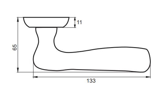 Ручка дверная PUERTO INAL 516-08 SN Конфетто никель матовый