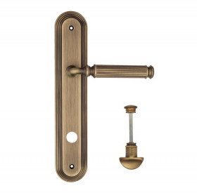 Дверная ручка на планке Fratelli Cattini ENCIA WC-2 PL288-BY матовая бронза
