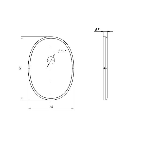 Накладка декоративная под шток FUARO ESC.O.ECO/OV.474 (ESC 474) CP хром