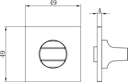 Завертка сантехническая ARCHIE VERGE OL-C M.BLACK Черный