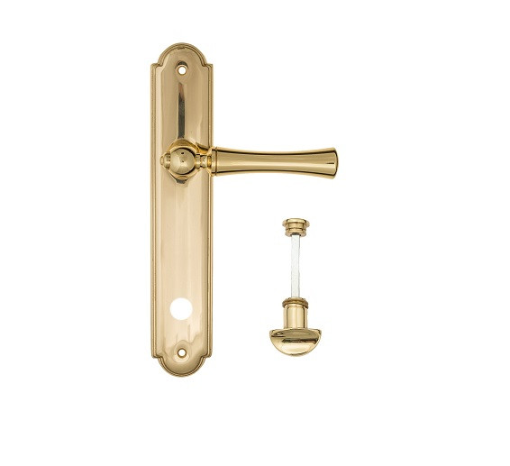 Дверная ручка на планке Fratelli Cattini FOGGIA WC-2 PL257-OLV полированная латунь