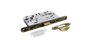 Защелка бесшумная под цилиндр MORELLI 1885P-U IB Итальянская бронза