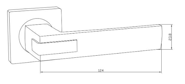 Ручка дверная RENZ INDH 301-02 MBN/CP Катания матовый черный никель/хром блестящий