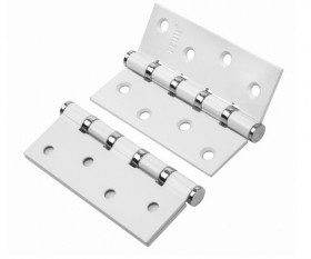 Петля универсальная RENZ IN100-4BB FH SW/CP 100*75*2,5 супер белый/хром блестящий 2 шт