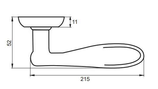 Ручка дверная PUERTO INAL 517-08 SN/NP Амаретти никель матовый / никель блестящий