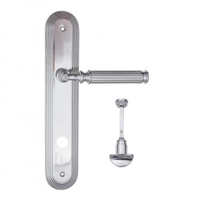Дверная ручка на планке Fratelli Cattini ENCIA WC-2 PL288-CR полированный хром