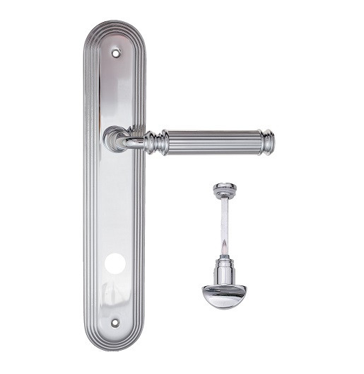 Дверная ручка на планке Fratelli Cattini ENCIA WC-2 PL288-CR полированный хром